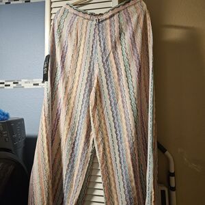 BCBGMaxAzria Multicolor Wide Leg Pants